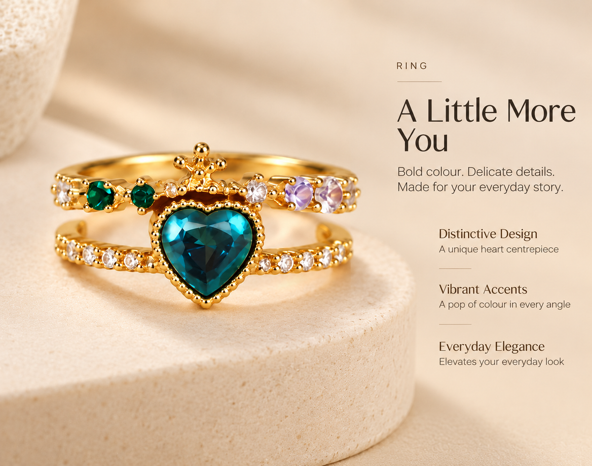 Emerald Heart Royale Ring