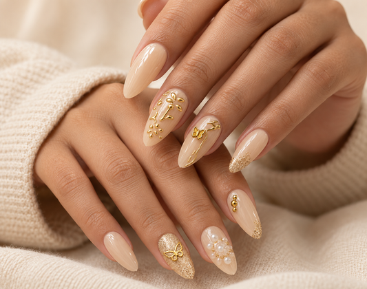 Golden Muse Press-On Nails
