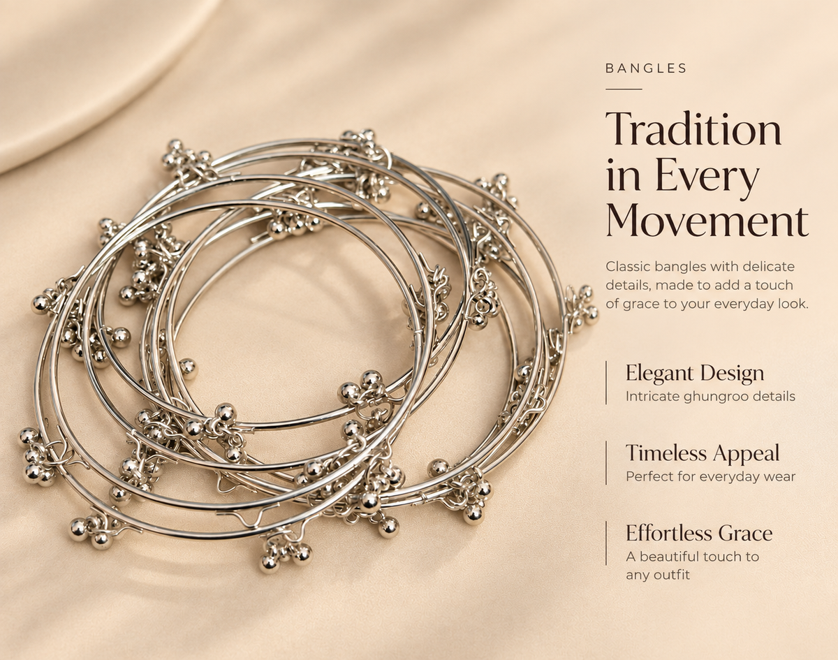 Kashmiri Ghungroo Bangle Set (6pc)