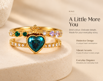Emerald Heart Royale Ring