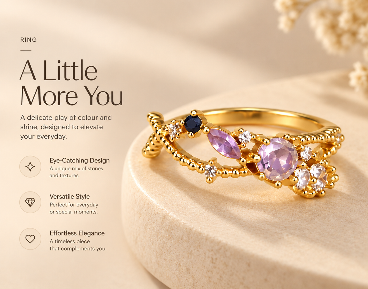 Lavender Royale Statement Ring