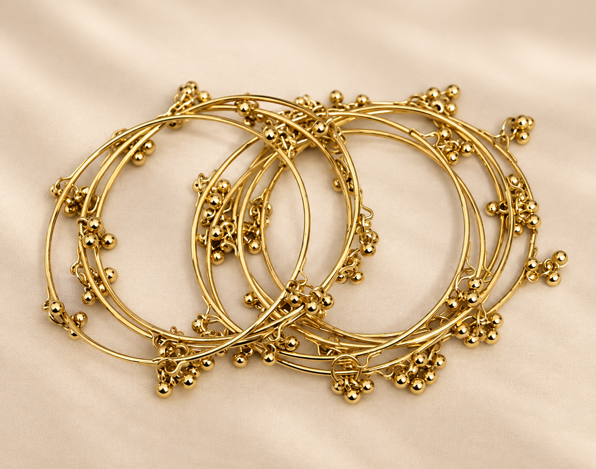 Kashmiri Ghungroo Bangle Set (6pc)