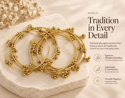 Kashmiri Ghungroo Bangle Set (6pc)