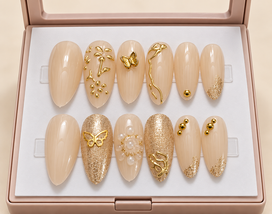 Golden Muse Press-On Nails