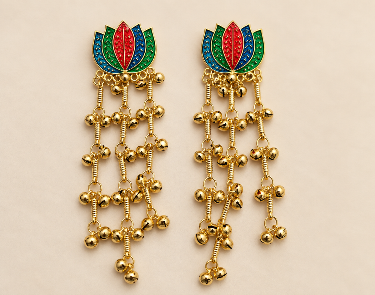 Lotus Jhumkas