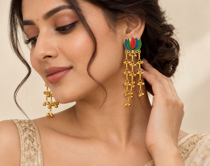 Lotus Jhumkas