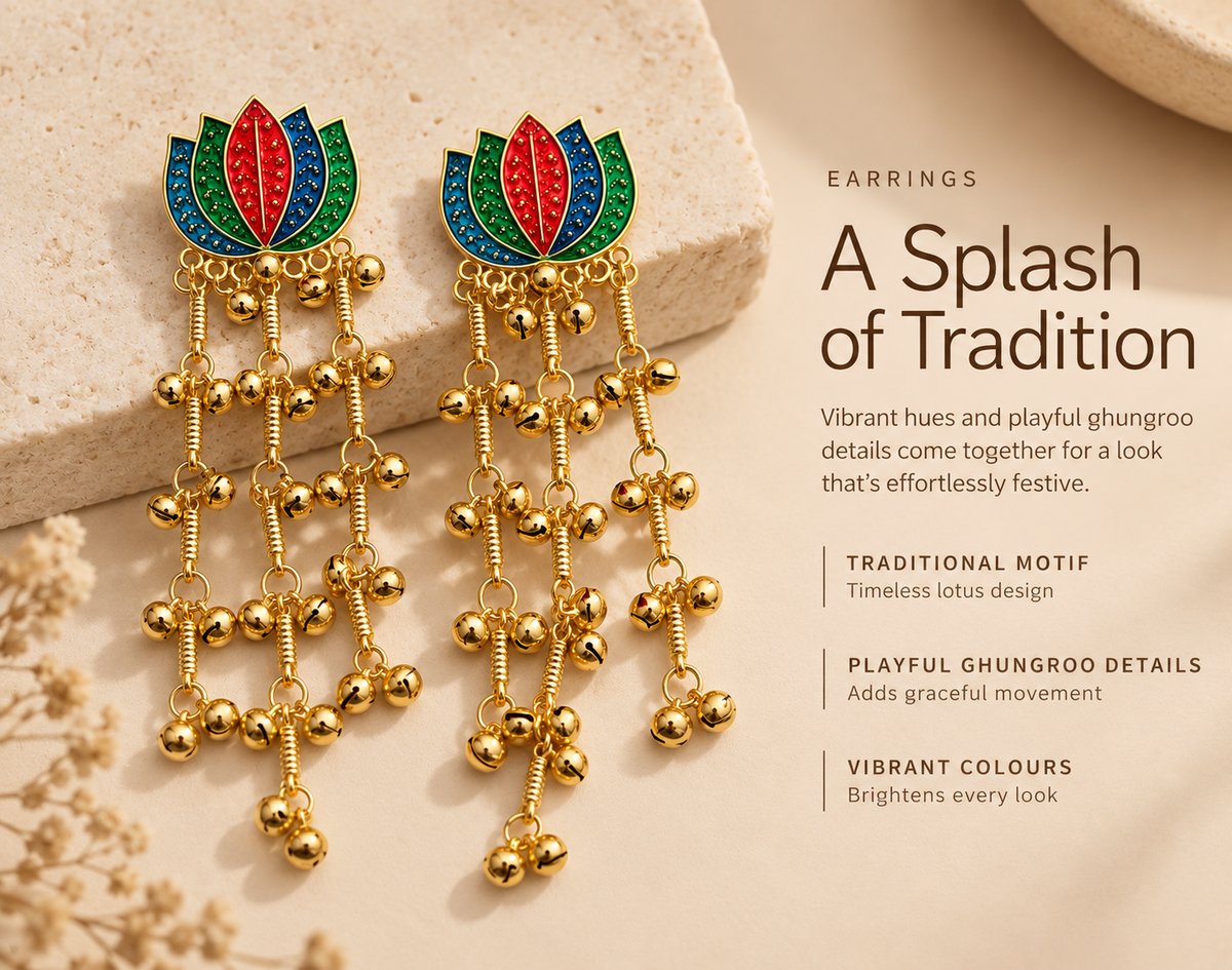 Lotus Jhumkas