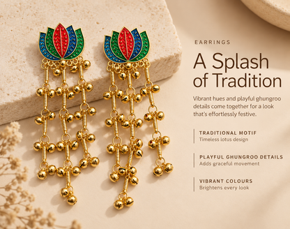 Lotus Jhumkas