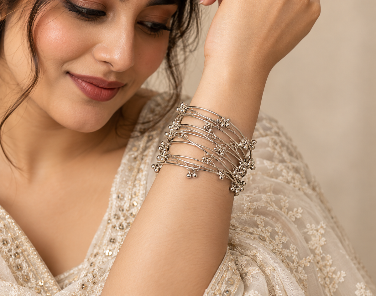 Kashmiri Ghungroo Bangle Set (6pc)