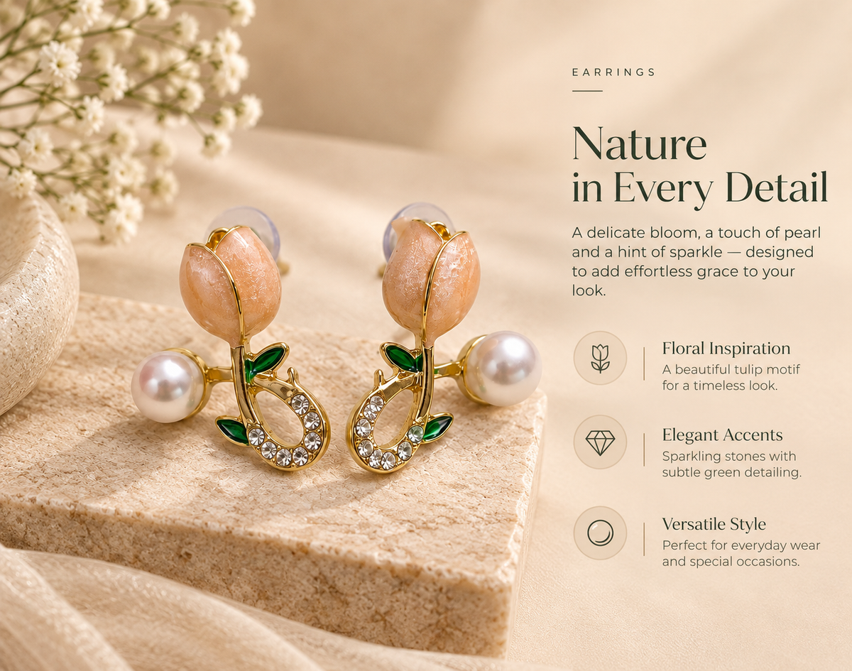 Pearl Tulip Earrings