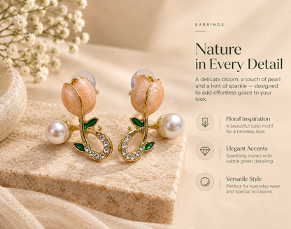 Pearl Tulip Earrings
